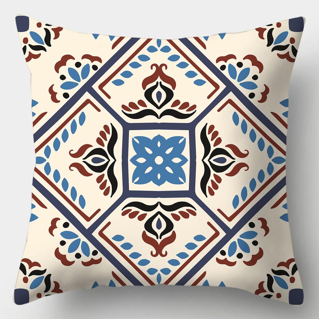 Наволочка с узором в стиле бохо 45смX45см Квадратная наволочка для дивана Мандала Чехол для подушки 40x40cm