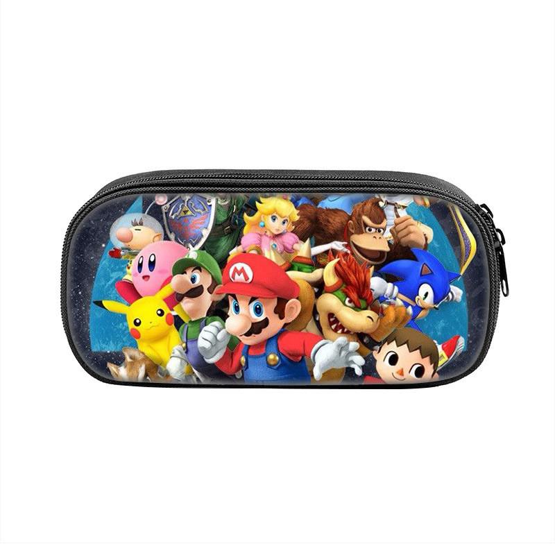 Super Mario Bros Pencil Case With Nylon Material For Students And Kids