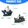 Handcrafted Fish Tanks Ornament Miniature Wrecked Ship Artificial Boats Aquariums Decoration for Underwater Sceneries