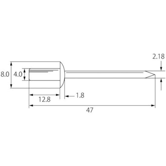 EBI blind shield type NSA56C rivets, (1000 pieces) aluminum/steel 5-6