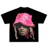 Tricou Unisex cu Grafică Roz Viitor Mare Față Rap