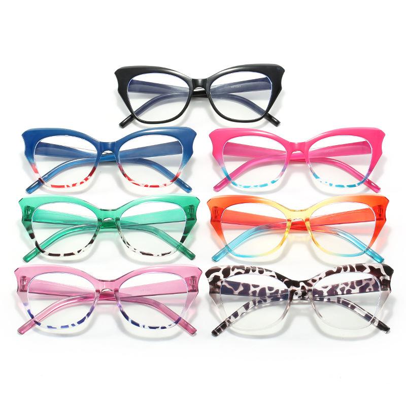 Cat Eye Shape Women's Glasses Frames Fashion Blue Light Blocking Eyeglass Frames European American Stylish Women's Glass