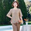 Middle-Aged Women's Summer Plus Size Two-Piece Outfit