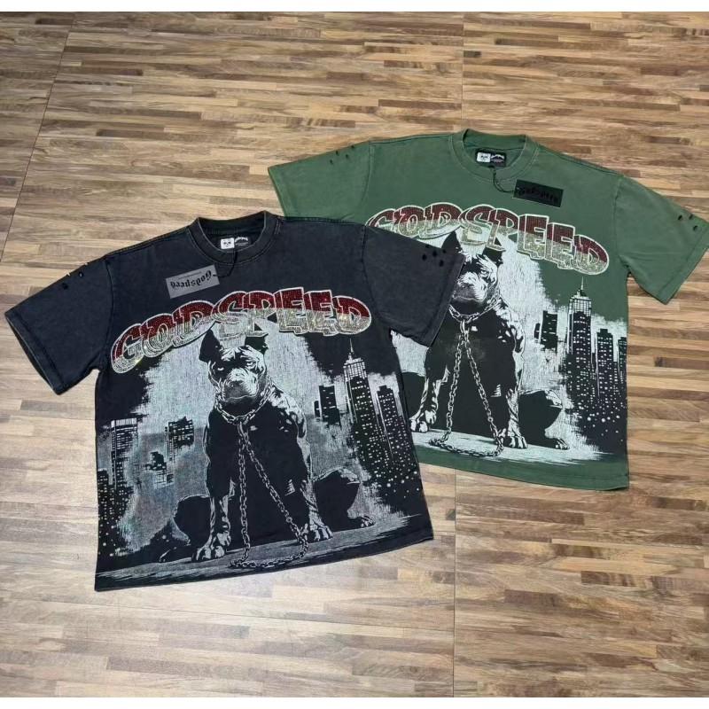 Mens Oversized Graphic Tee With Skull Print Washed Vintage Cotton T-Shirt Loose Fit Short Sleeve Crew Neck
