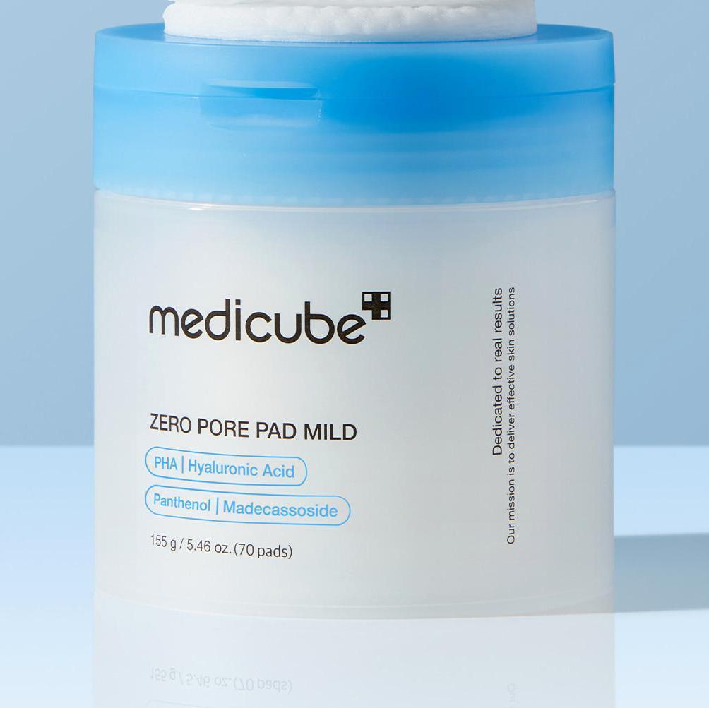 Medicube Zero Pore Pad Mild 2.0 – Low-Irritation PHA Toner Pads for Sensitive Skin, Korean