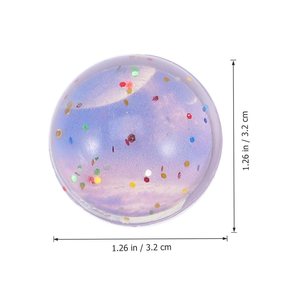 TOYANDONA 25-Piece Set of 1.26-Inch Diameter Bounce Balls, Sparkle Stars, Light-Up Bouncy Rubber Toys for Kids' Party Favors, Perfect for Indoor and