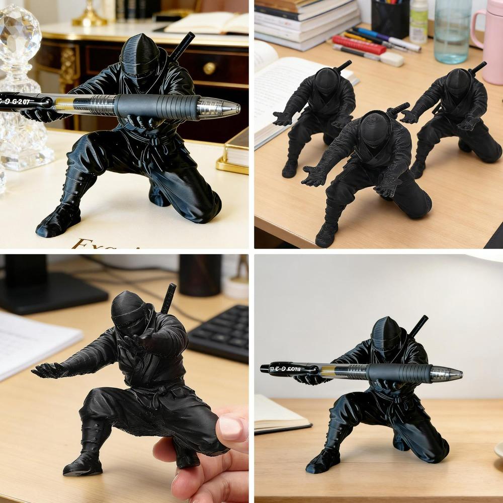 Creative Ninja-Style 3D Printed Pen Holder Ballpoint Pens/Pen Holder Unique Desktop Organizer Stand Storage Display Shelf Decor
