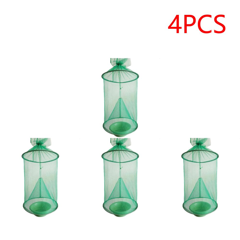 Hanging Fly Trap Cage Reusable Folding Flies Catcher Cage Practical Insect Catching Traps Control Tool for Courtyard Garden
