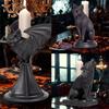 Gothic Candlestick  T, Wolf-style Candlestick  Halloween Decorations  Resin Imitation Handicrafts  Home Desktop Decorations  Christmas Decorations