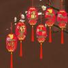 Bonsai Money Tree Ornaments: Indoor New Year Decorations with Double-Sided Lanterns
