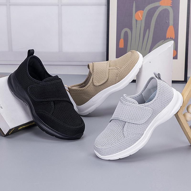 Four Seasons Damen Übergröße Leichte Atmungsaktive Walking-Schuhe – Extra Weite Weiche Sohle für Senioren