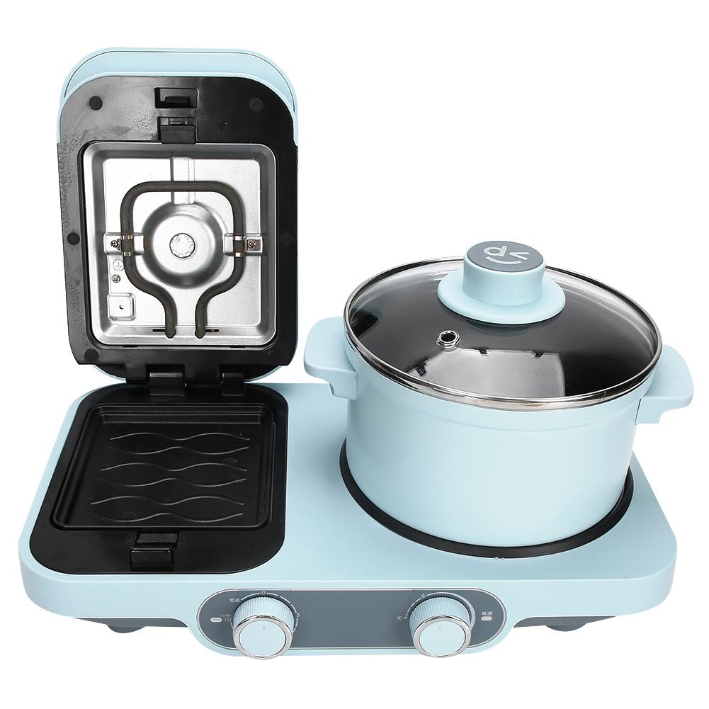 Blue Sandwich Breakfast Making Machine Multifunctional Waffle Maker
