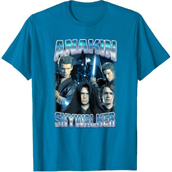 Star Wars Clássico Anakin Skywalker Colagem de Fotos Poster Camiseta