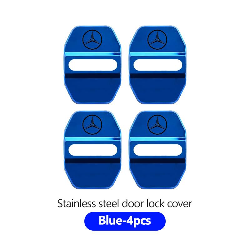 AABGW1 For Benz 4PCS Car Styling Door Lock Cover Stainless Steel Protection Accessories AMG Exclusive W204 W222 W205 W203 W213 W124