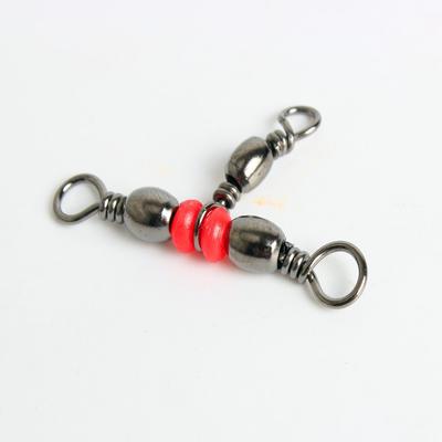 50 pezzi gancio per corda da pesca girevole rotante O-ring solidi connettore da pesca in acciaio giapponese attrezzatura con esca