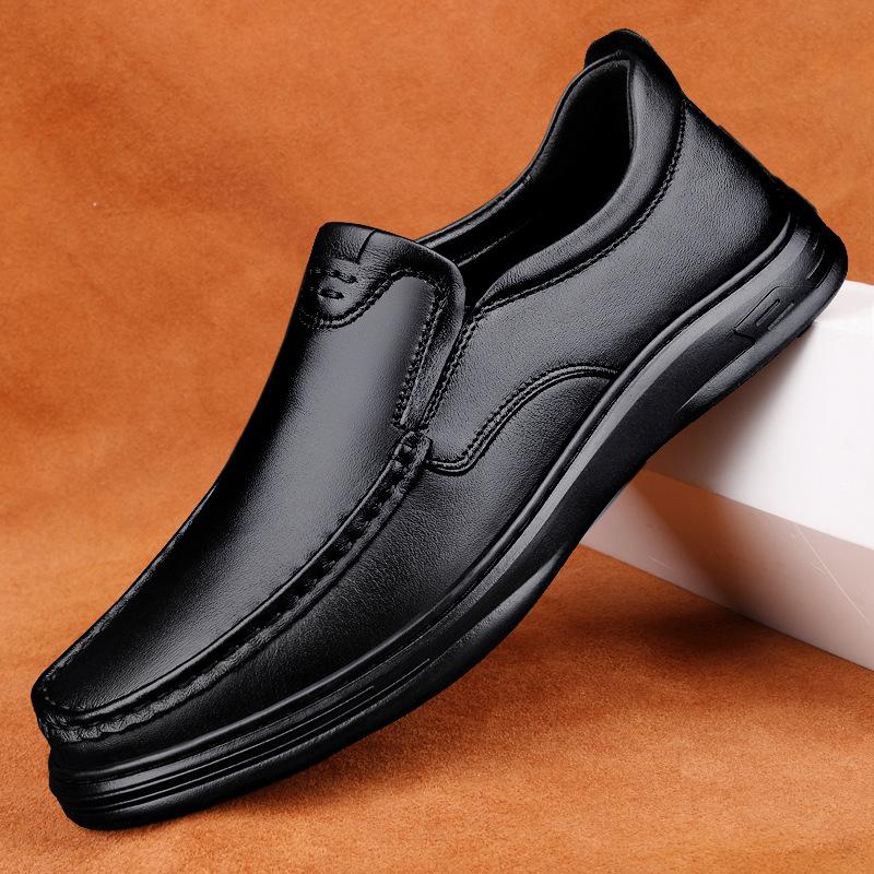 

2024 Douyin live broadcast hot-selling large-size autumn new men s shoes outdoor leather versatile one-pedal dad shoes 38 чёрный