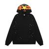 Mens Spider Web Graphic Hoodie High Street Loose Fit Long Sleeve Pullover Teens