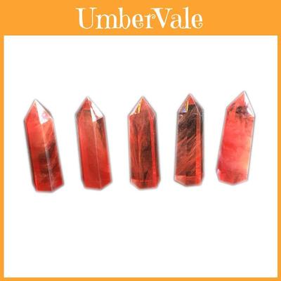 Rare Stunning Red Quartz Crystal Single Terminated Wand For Unique Healing Decor