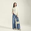Calvin Klein Elegant Metal Letter Chain Soft Lazy Crossbody Bag Women Bags Ivory DH3570-115