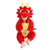 Red Dragons Warm Hooded One-Piece Nightshirt Comfy Breathable Night Clothes for Sleep Wear