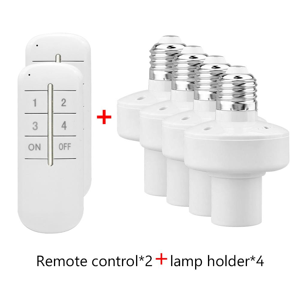 Wireless Remote Control E27 Light Socket Lamp Holder 20M Range For LED Bulbs Lamp Socket Wireless Light Switch Kit AC180-250V