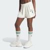 Adidas Pantaloni scurți sport casual originali cu model floral brodat, cu elastic, pentru femei, alb-nor IS3869