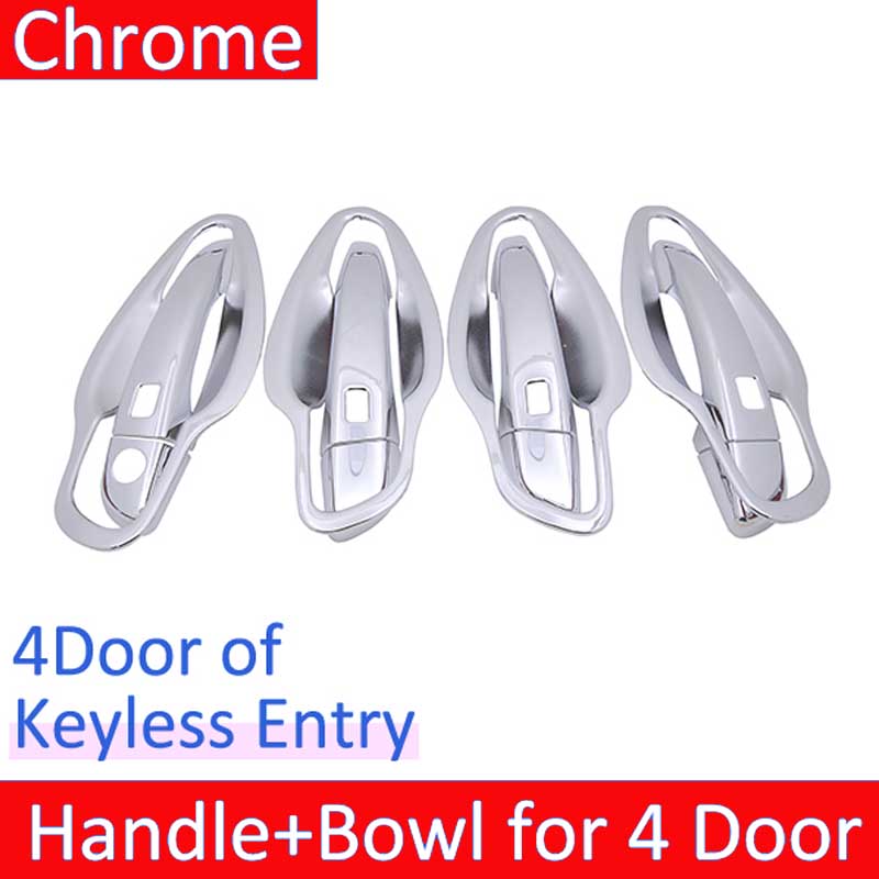 Car Chrome Door Handle Cover Trim Set for Peugeot 3008 MK2 P84E 2017~ Auto Luxuriou Chrome Exterior Accessories 2nd Gen