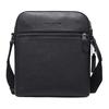 Houston 22 Pebble Leather Messenger Bag Flight Bag Crossbody Bag Shoulder Bag Small Men Bags Black 4011-QBBK
