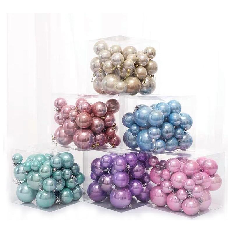 Electroplated Christmas Tree Ornament: Shiny, Colored Hanging Ball Decoration