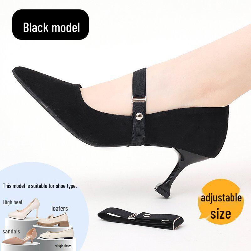Fashionable Anti-Slip Heel Strap & Shoelace Decoration