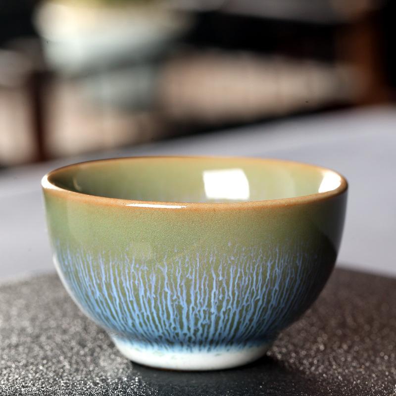 75ml Japanese Style Kiln Change Ceramic Teacup Household Kung Fu Retro Water Cup Creative Teaware Wine Drinkware Cup New