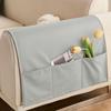 Simple Modern Solid Color Armrest Storage Bag Leather Waterproof Dustproof Sofa Armrest Cover Cloth Home Living Room Decoration