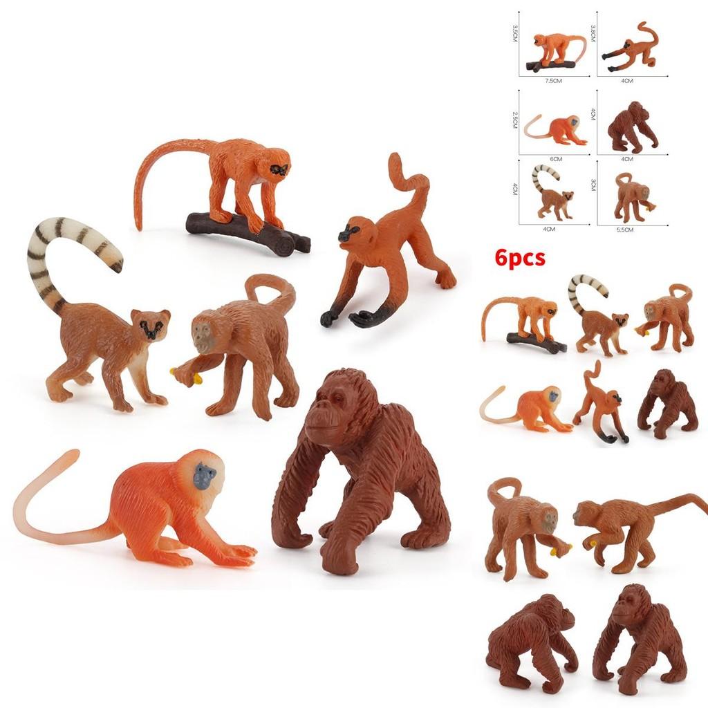 Lifelike Monkey Figurine Plastic Sculpture For Wildlife Education And Decoration