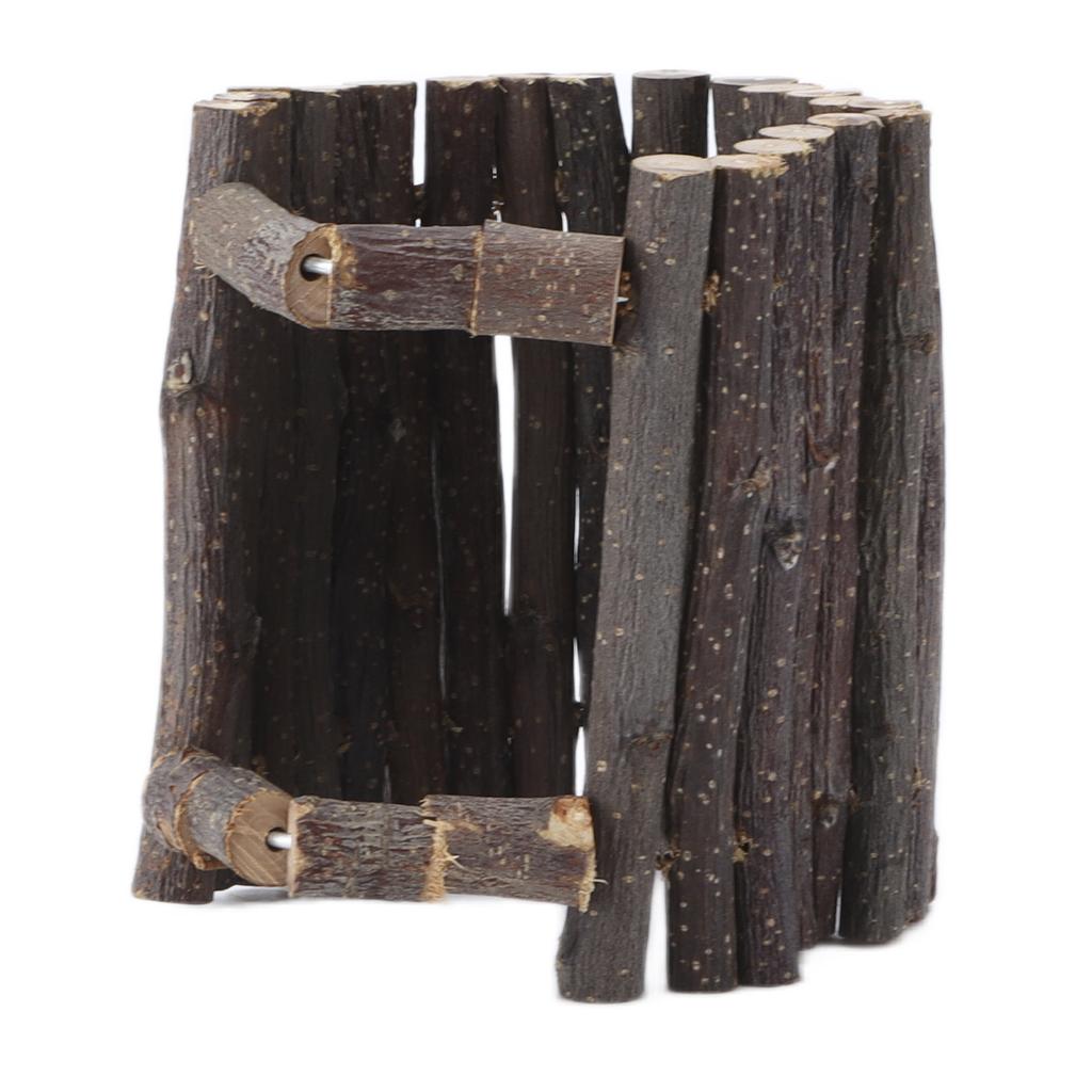 Pet Hideout Flexible Small Animal Wooden Fence Hideout for Hamsters Rats Gerbils