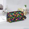 Hippie Flower Women Travel Makeup Pouch Waterproof Large-capacity Travel Cosmetic Bag with Handle Cosmetic Bag Storage Bag