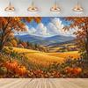 Autumn pumpkin themed backdrop, harvest festival decoration, baby shower background, photo booth backdrop4904