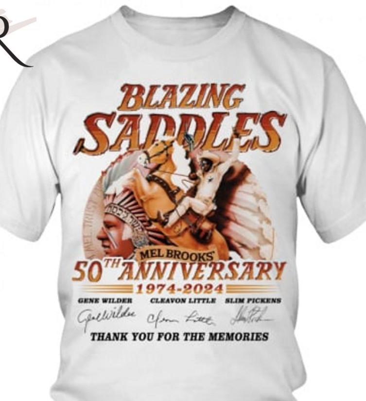 Blazing Saddles Футболка к 50-летию от Мела Брукса Спасибо за воспоминания Унисекс Футболка S