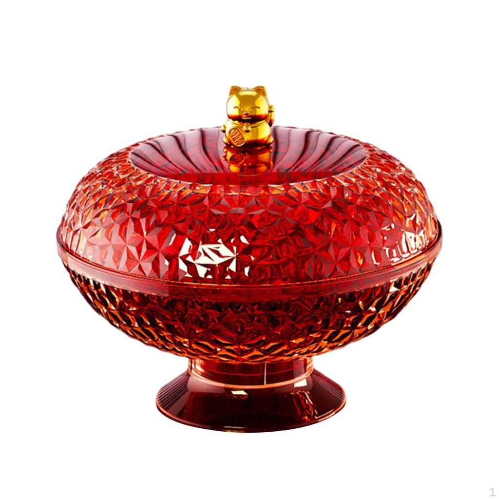 Countertop Fruit Bowl with Lid Basket Removable Holder, Plate for Party Wedding