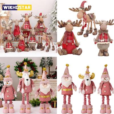 1 Stück Weihnachts-Elch Dekorationen Einziehbarer Großer Stehender Rentier Plüschpuppe Spielzeug Weihnachtsbaumdeko Tischschmuck