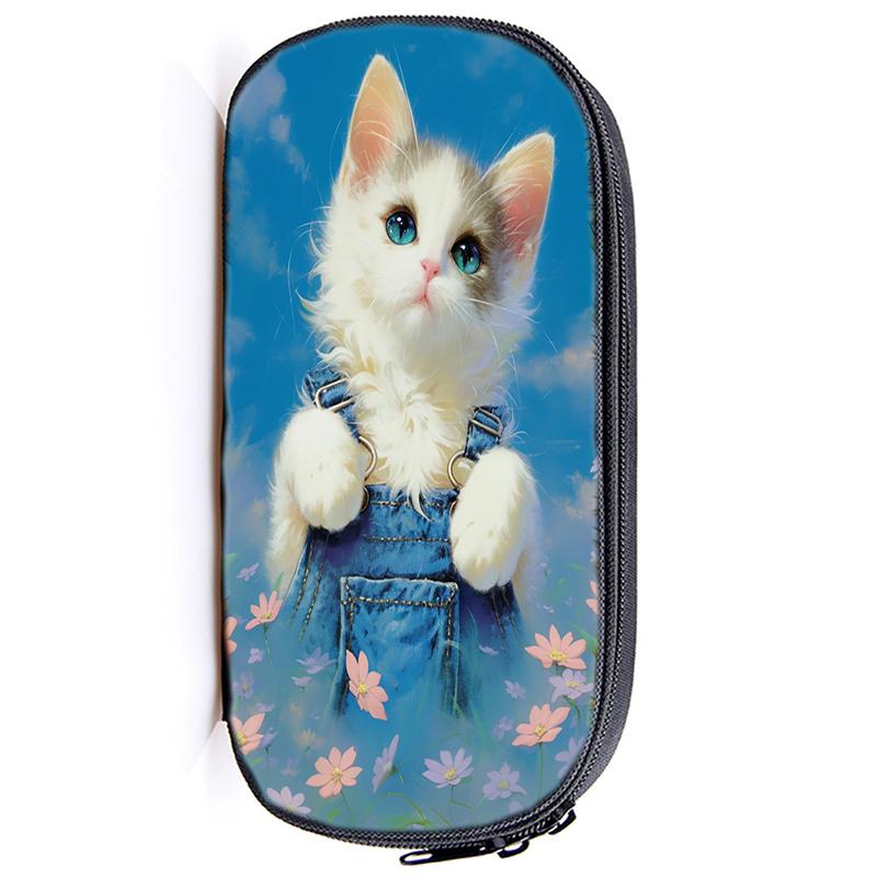 Wolf Panda Cat Multifunction Pencil Bag Horse Capybara Girl Boys Children Pen Case Tiger Dog Stationery Holder Bag Students School Supplies