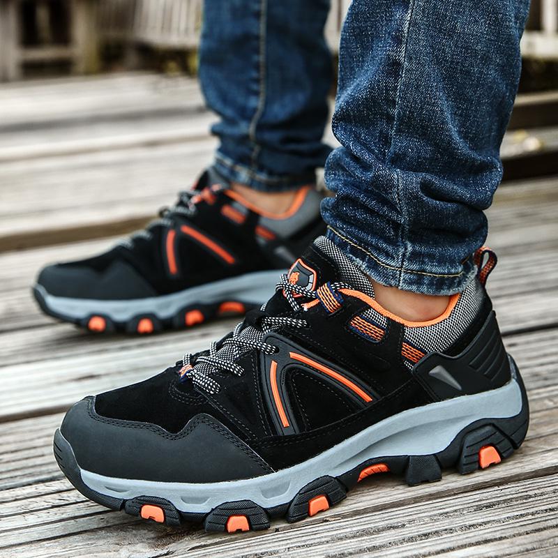 Męskie buty trekkingowe Zielone Męskie Casualowe Outdoorowe Buty Sportowe Antypoślizgowe Duży Rozmiar