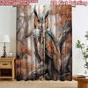 2D Flachdruck 2 Stück Vorhang Fensterbehandlung Vorhänge Herbstwald Eule Digital Bedruckte Polyester Vorhänge Party Dekorationen für