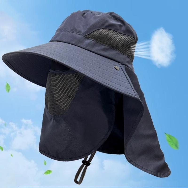 Foldable Sun Protections Hat Hikings Camping Casual Fishing Caps with Neck Flap