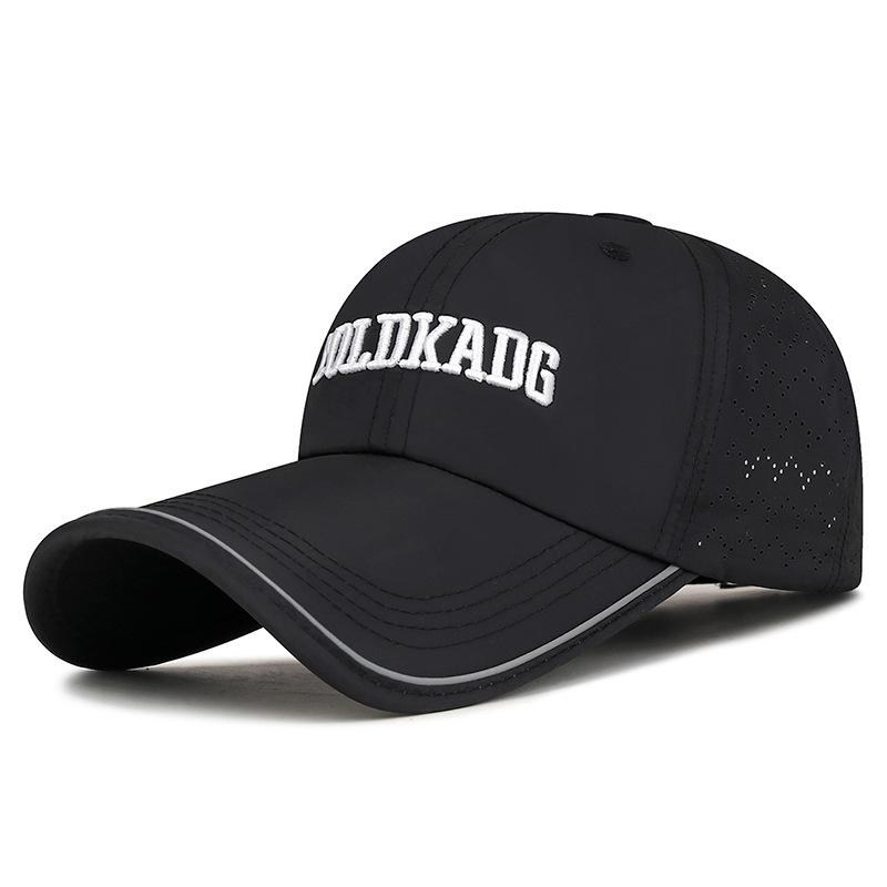 Summer Long Brim Reflective Quick-Drying Cap Lightweight Breathable Embroidered Letter Outdoor Sunshade Baseball Cap