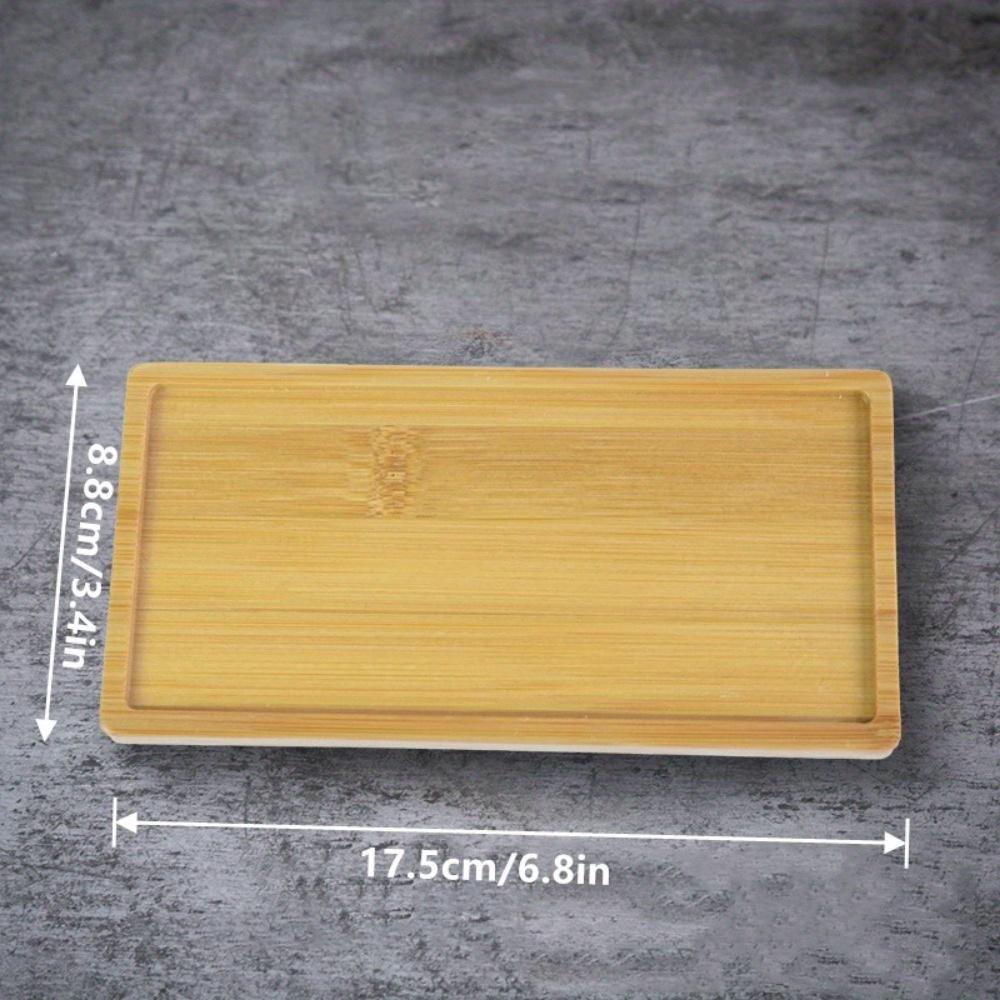 1PC Bandeja de Bambú Simple Redonda Cuadrada Base para Maceta Soporte para Maceta Planta Suculenta Soporte para Bonsái Decoración del Hogar Regalo de Jardinería