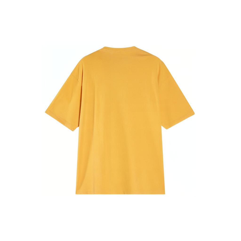 Jordan Flight Essential Logo Print Ribbed Crew Neck Short Sleeve Drop Shoulder T-Shirt Men Tops Rust-Yellow DZ0605-752