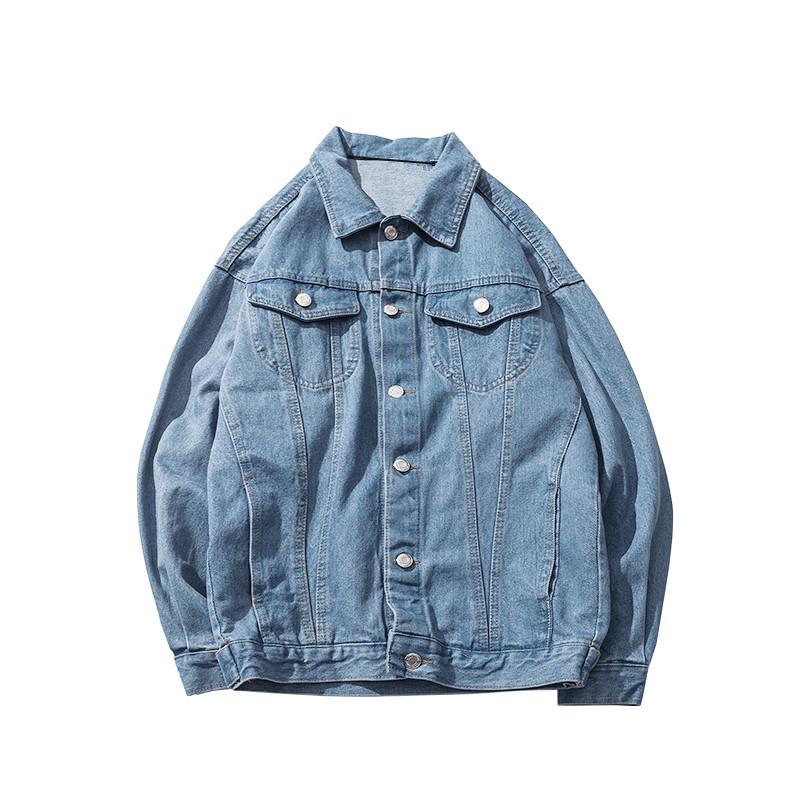 Herren Kapuzen-Jeansjacke - Frühling/Herbst Trendiger lockerer Schnitt im Hongkong-Stil