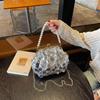 Bag, Women's Sequin Dinner, Shell Clip Bag, Light Luxury Socialite Pearl Handbag, Versatile Chain Shoulder Crossbody Bag
