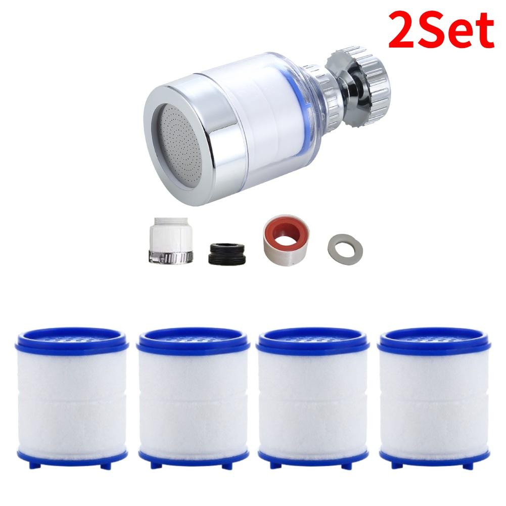 1-5Set Faucet Water Filter Element Remove Chlorine Heavy Metals Filtered Showers Head Bath Filtration Purifier Soften Hard Water