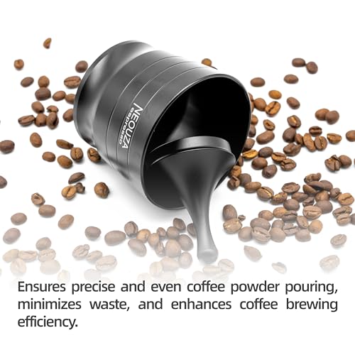 NEOUZA Espresso Dosing Cup, Aluminum Alloy Dosing Funnel, 51mm/58mm Portafilter Compatible, Splash-Proof for Coffee Grinders